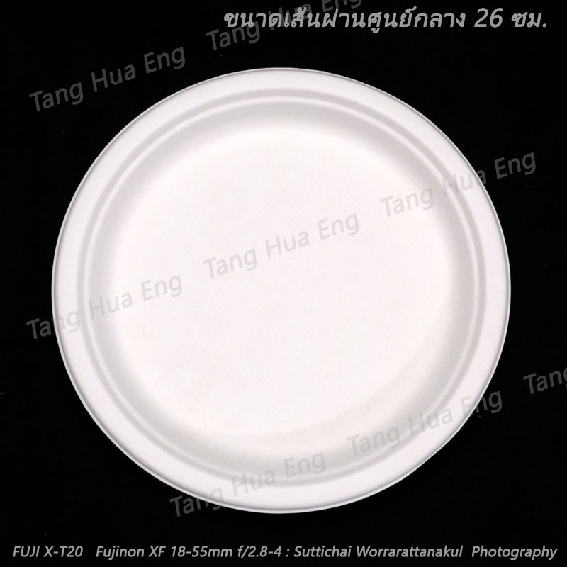 จานไบโอ กระดาษชานอ้อย 10 นิ้ว P005A