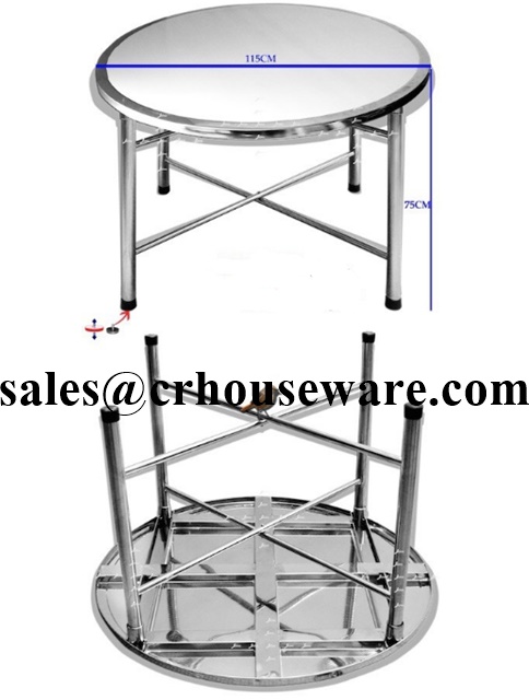 โต๊ะกลมจีนขาถอดได้ (115 ซม). 075-JK-211