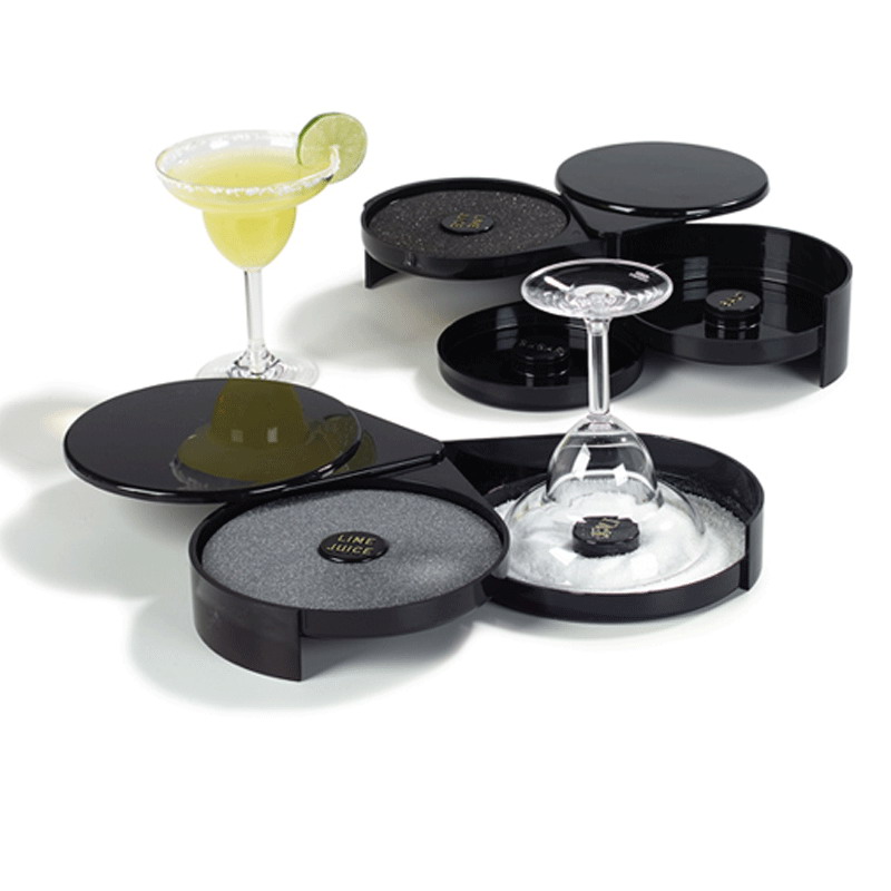 ถาดใส่เกลือ + ฟองน้ำ ( 2 ถาด ) Glass Rimmer