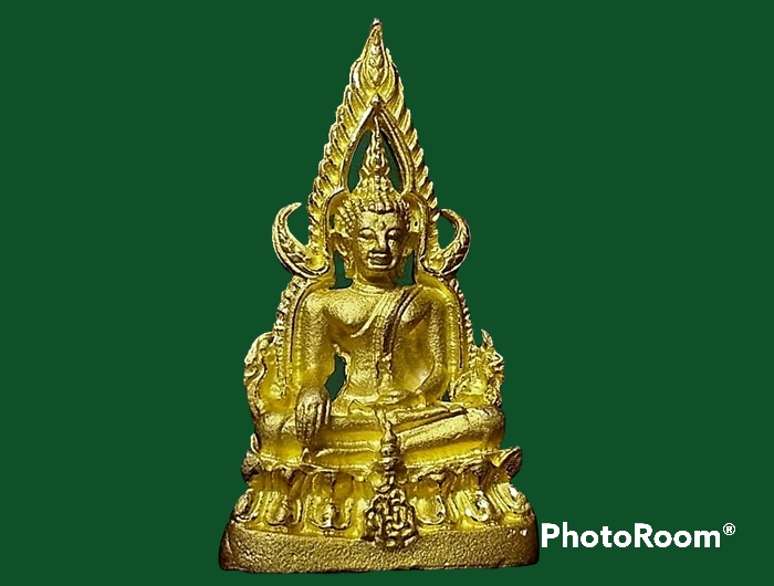 รูปเหมือนหล่อ พระพุทธชินราช วัดบวรนิเวศวิหาร กรุงเทพมหานคร ญสส. เนื้อกะหลั่ยทอง ปี 2536