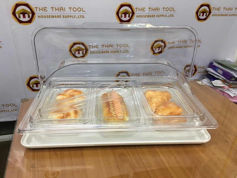 ชุดครอบสลัดใส พร้อมอ่างอาหาร Food display set-T 005-FD-SET-A