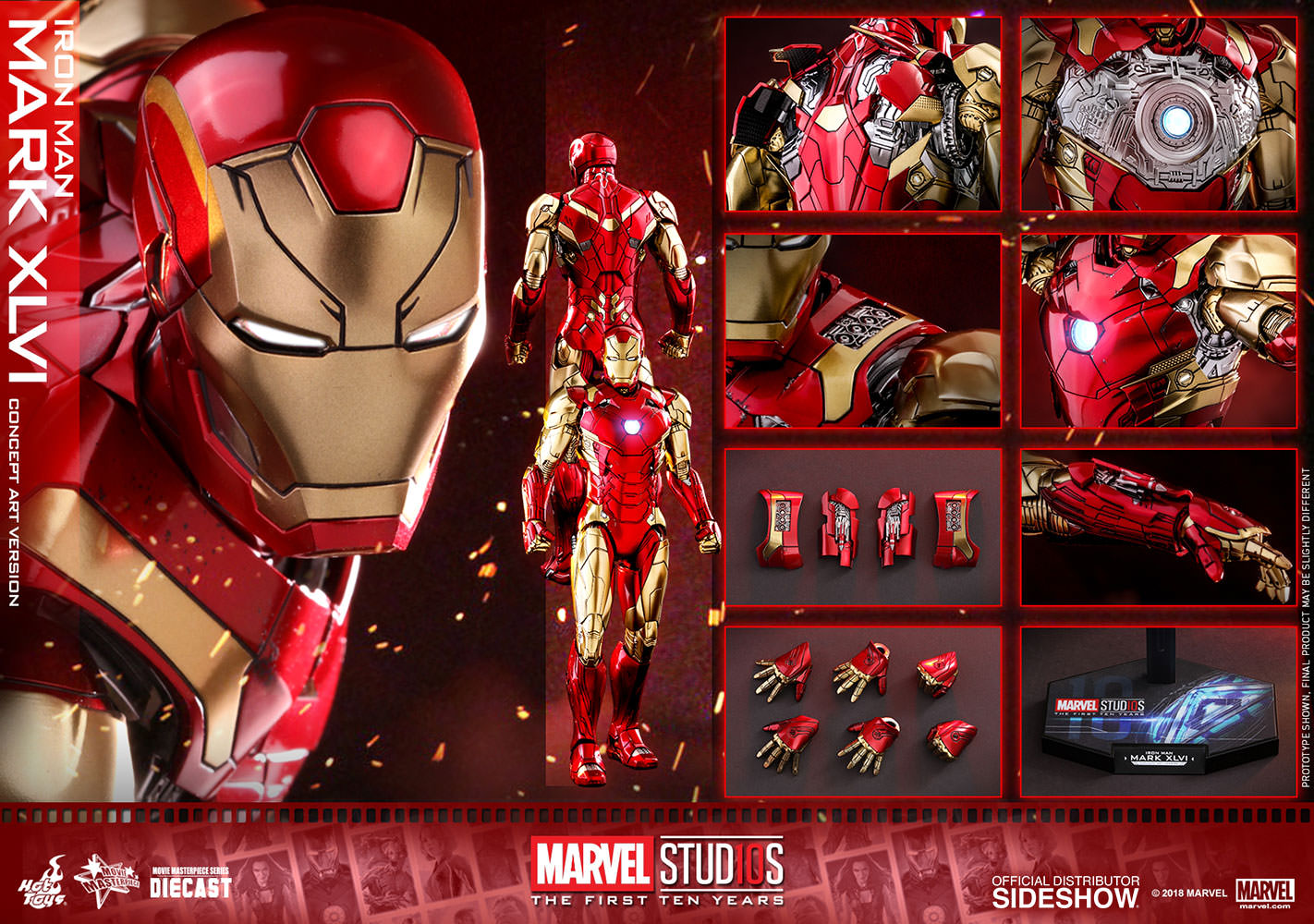 HOTTOYS - Iron Man Mark 46 (Concept Art Version) (Diecast)