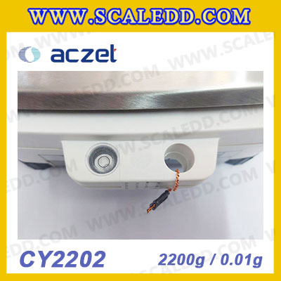 เครื่องชั่ง aczet CY2202 precision balance 2200gx0.01g เครื่องชั่งทศนิยม 2 ตำแหน่ง เครื่องชั่งละเอียดสูง2200g เครื่องชั่งน้ำหนัก2200g พิกัด 2200g ค่าละเอียด 0.01g เครื่องชั่งยี่ห้อ Aczet รุ่น CY2202