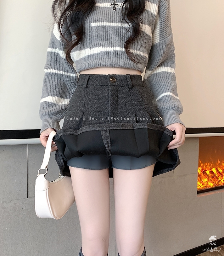 กระโปรงวูลมินิสเกิร์ต Mini Wool Skirt S-XL