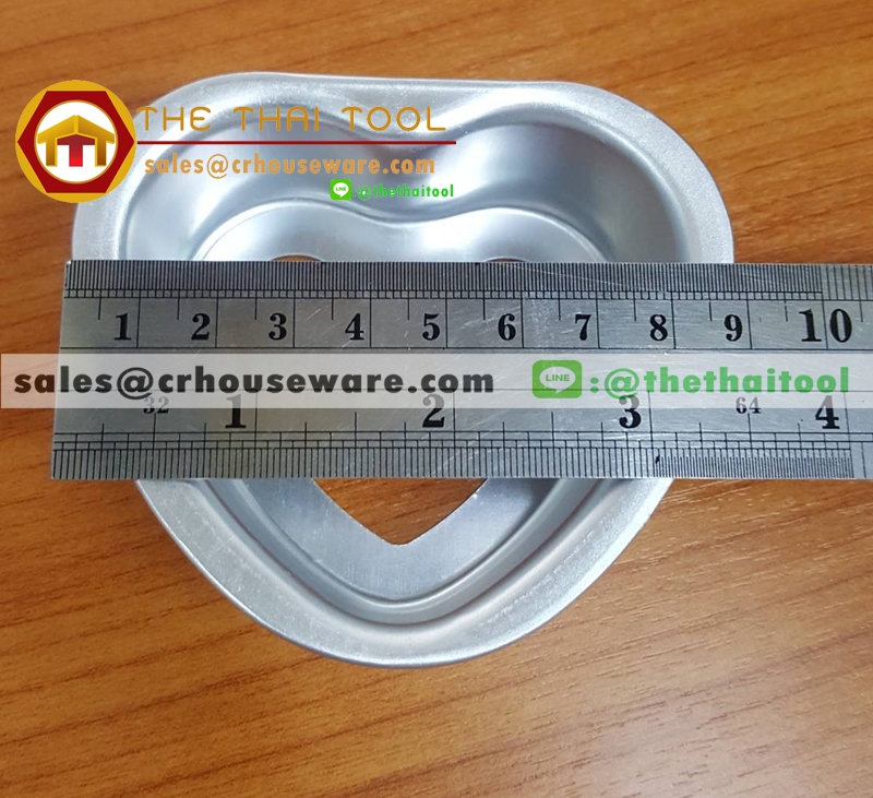 ﻿พิมพ์เค้กรูปหัวใจถอดก้นได้ 3 นิ้ว