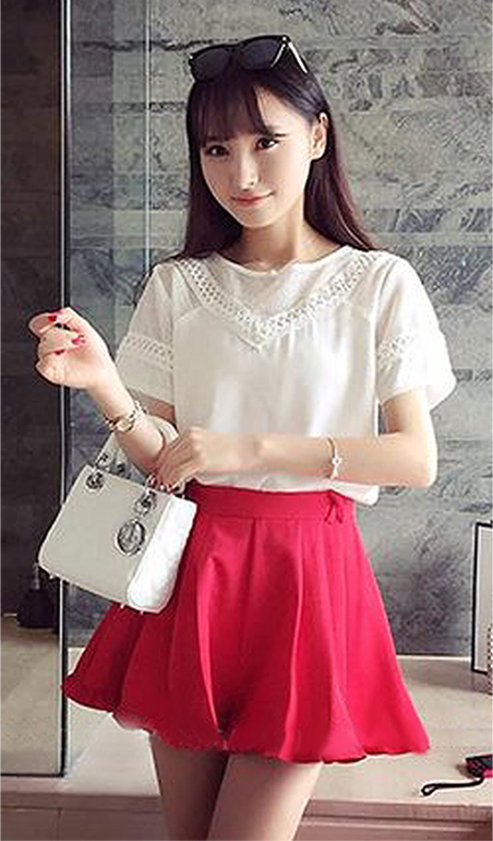 กระโปรงกางเกงแฟชั่นขาสั้นสไตล์เกาหลี น่ารักฝุดๆเลยจ้า มี3สีคะ
