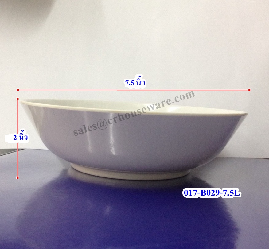 ชามก๋วยเตี๋ยวทรงใบบัว 7.5" 017-B029-7.5L ถ้วยก๊วยเตี๋ยว ,ชามทรงใบบีว, ชามก๊วยเตี๋ยว,ชามเมลามีน,ถ้วยเมลามีน