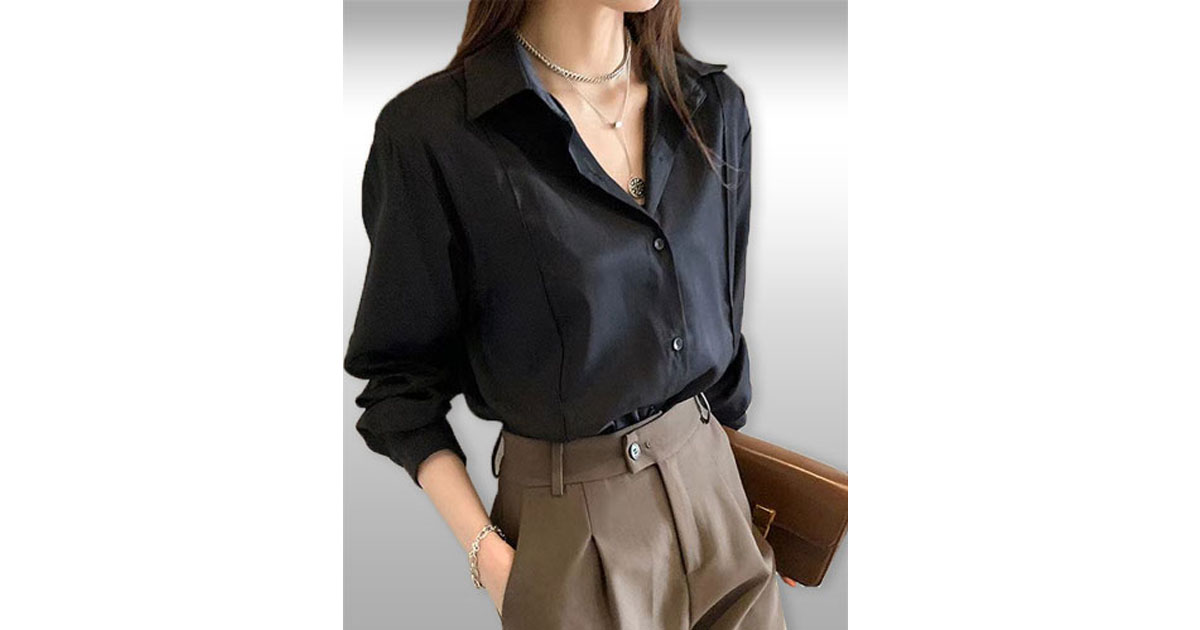 เสื้อเชิ๊ตแฟชั่นใส่ทำงานสวยหวาน รหัส 2401