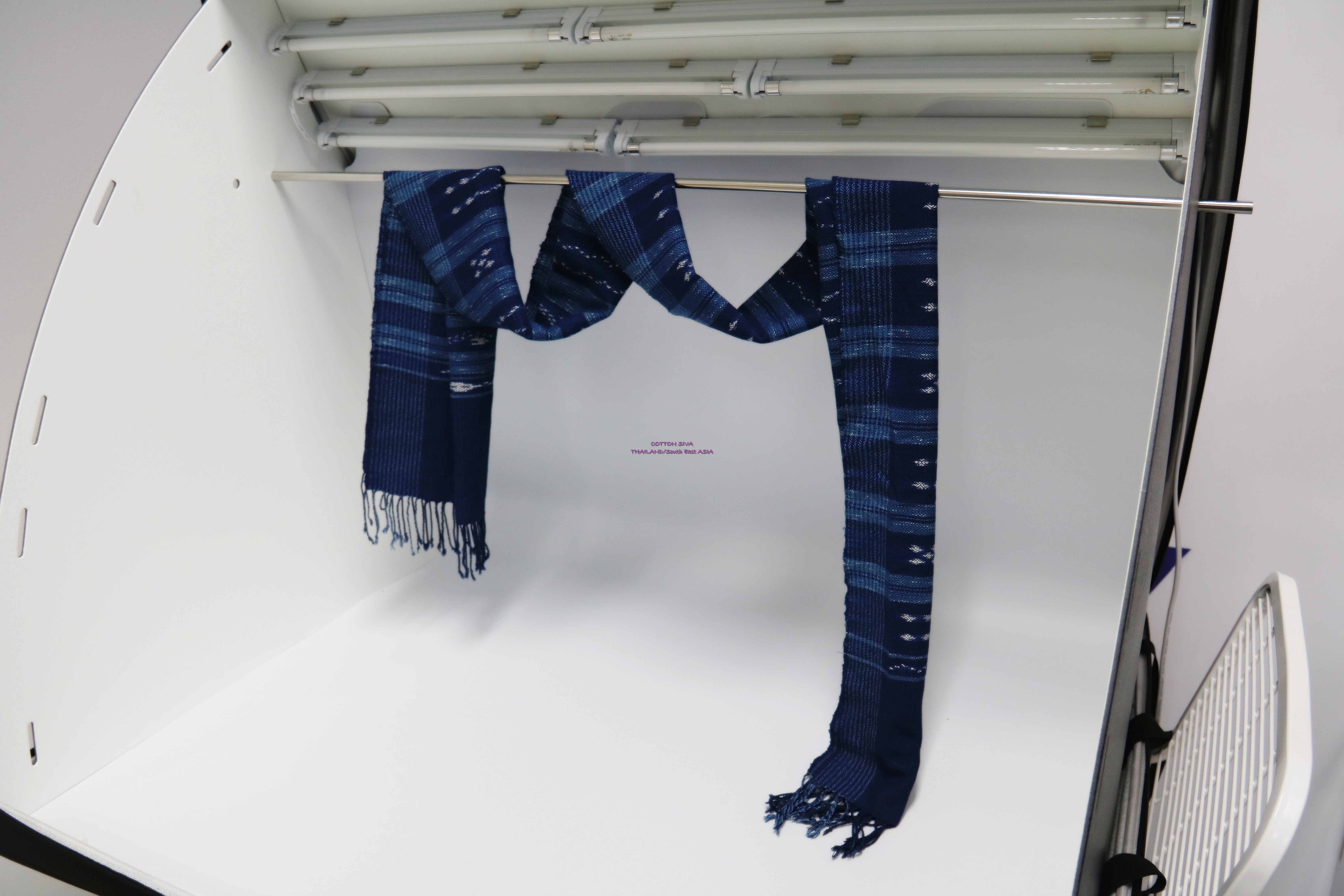ผ้าพันคอผ้าฝ้ายย้อมคราม(Scarf - cotton dyeindigo