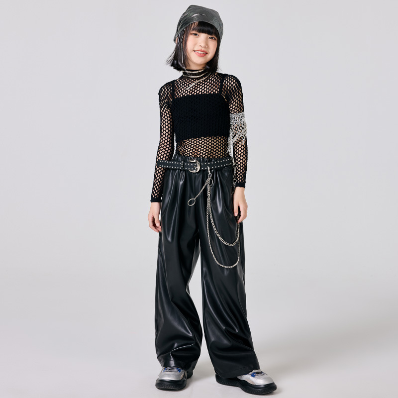 พร้อมส่ง***ชุดเต้น ชุดฮิปฮอป เสื้อแขนยาว +ตัวใน+กางเกง