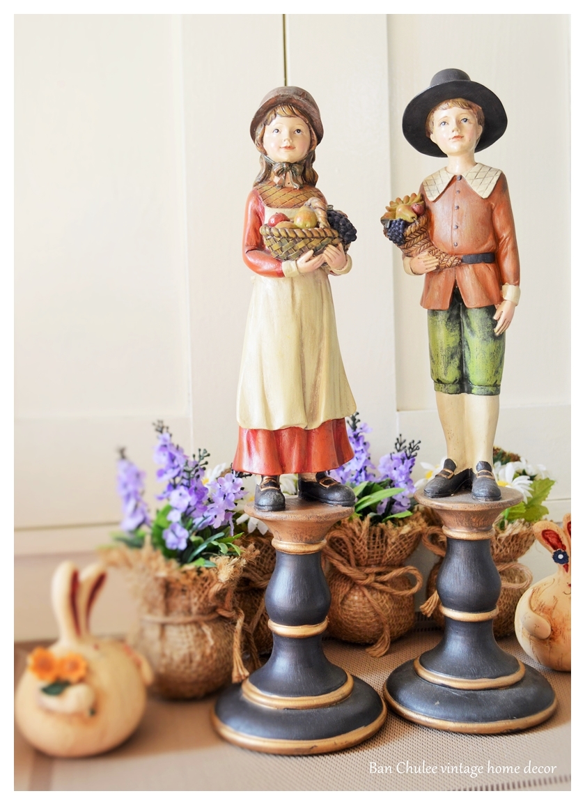 Harvest Kids Decorative Figure BOY & GIRL