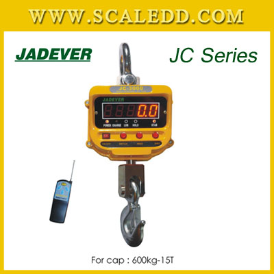 เครื่องชั่งแขวน10ตัน เครื่องชั่งแขวนดิจิตอล10ตัน เครื่องชั่งดิจิตอลแบบแขวน ตาชั่งแขวน10ตัน พิกัดน้ำหนัก 10ตัน ความละเอียด 5กิโลกรัม ยี่ห้อ JADEVER รุ่น JC (เครื่องชั่งผ่านตรวจรับรองจากสำนักชั่งตวงวัด)
