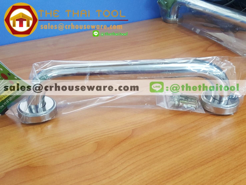 ราวจับกันลื่นสแตนเลส ขนาด 30 ซม. (พร้อมพุกเหล็ก) รหัส : 006-SL-130 Stainless Safety handrails size 30 cm. ( with sleeve anchor bolt ) Code : 006-SL-130