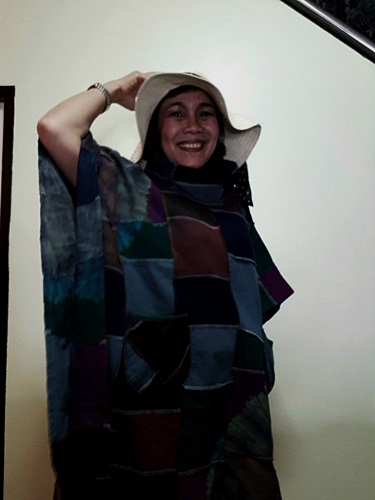 SIVA เสื้อผ้าฝ้ายต่อ คอตั้ง แขนค้างคาวแบบ A (ราคารวมค่าขนส่ง) ฟรีไซส์