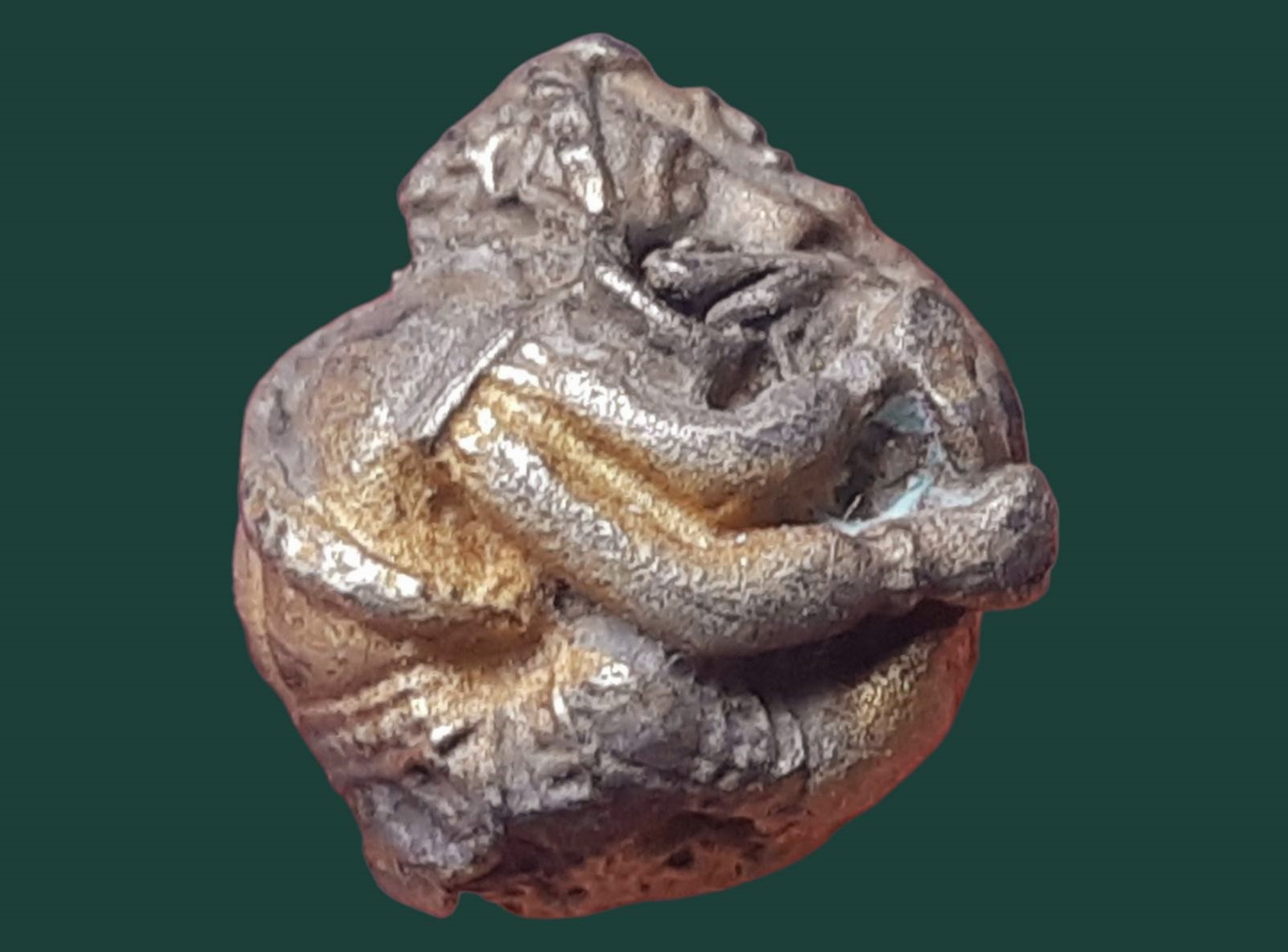 ลูกอม พระพิฆเนศวร เทวสถานโบสถ์พราหมณ์ กรุงเทพ ปี 2545 เนื้อทองผสม รุ่นคชสารหมื่นปี พิมพ์เล็ก เนื้อโลหะกะหลั่ยทอง