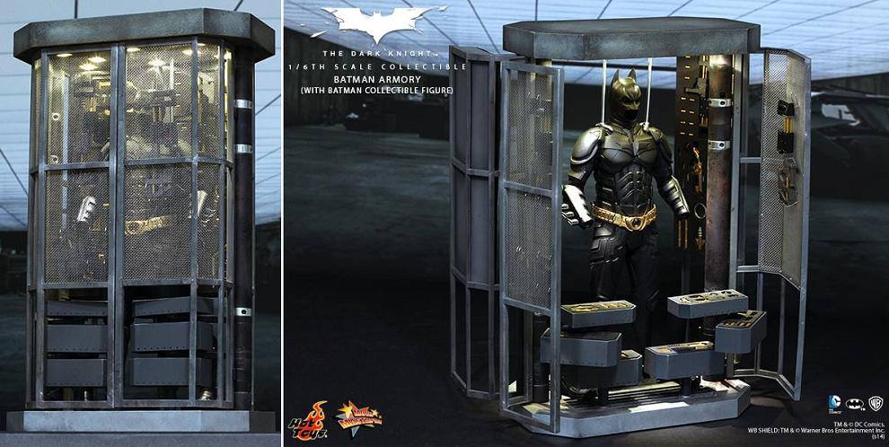 HOTTOYS - The Dark Knight - Batman Armory With Bruce Wayne & Alfred