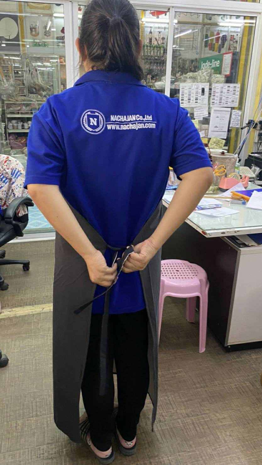 ผ้ากันเปื้อน ผ้ากันน้ำ ใหญ่พิเศษ สีดำ รหัสสินค้า 044-PY-Ex