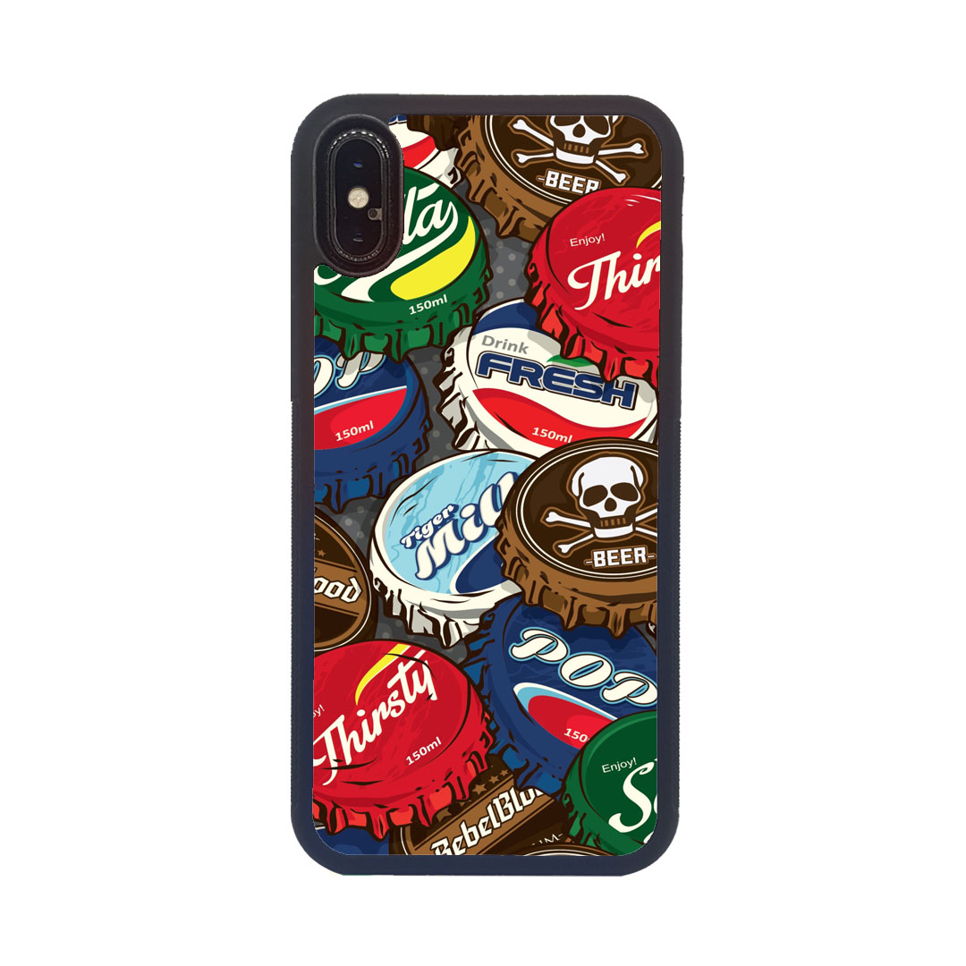 iPhoneXR เคสขอบนิ่มพิมพ์ลายแปะหลัง ลาย3