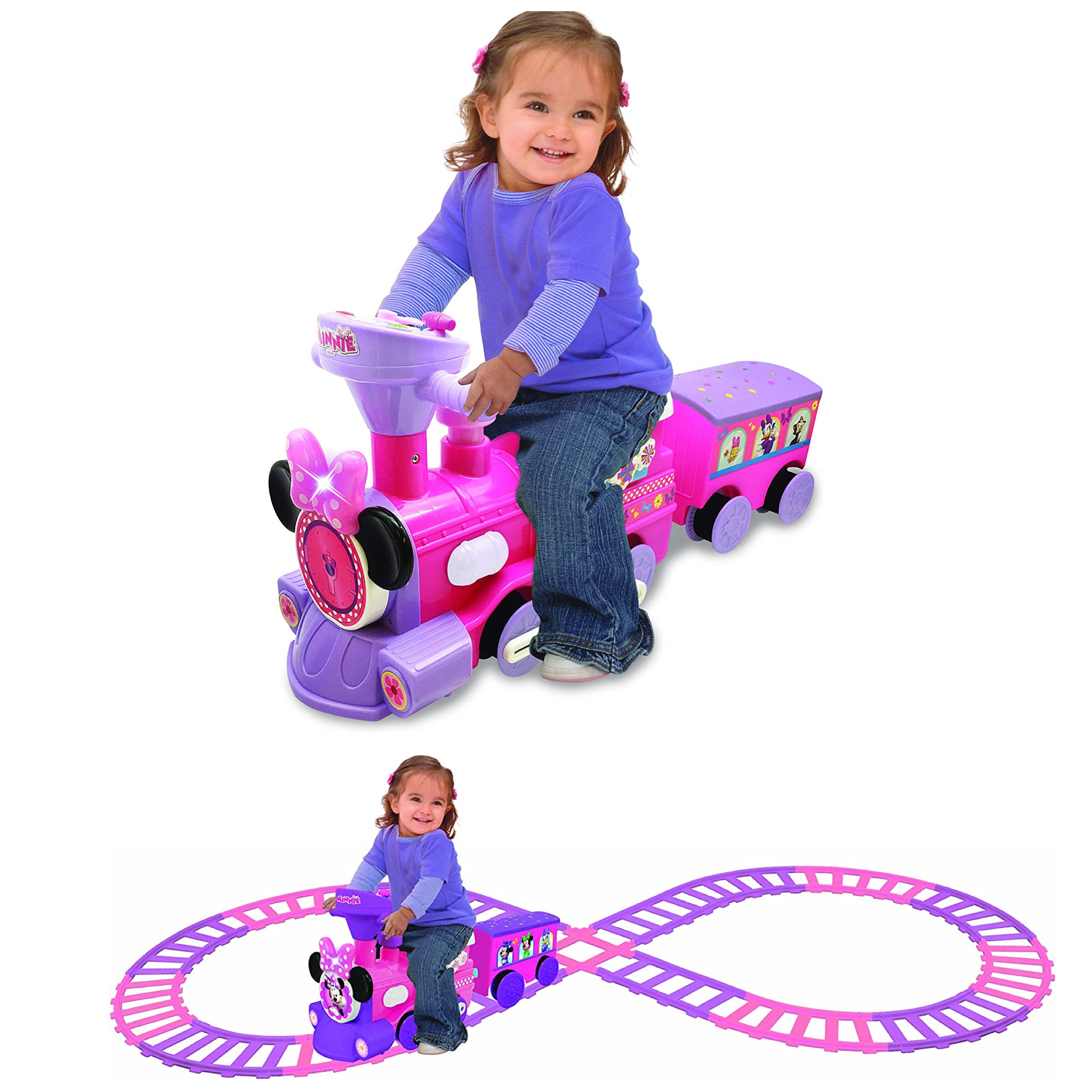 รถไฟแบตเตอรี่พร้อมราง Disney Minnie Mouse 6-Volt Powered Train with Tracks and Caboose