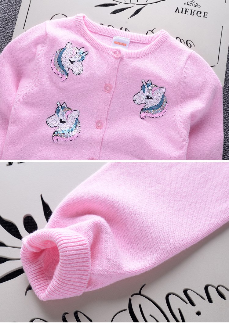 พร้อมส่ง ชุดกันหนาวเด็ก : เสื้อกันหนาว ไหมพรม ยูนิคอน