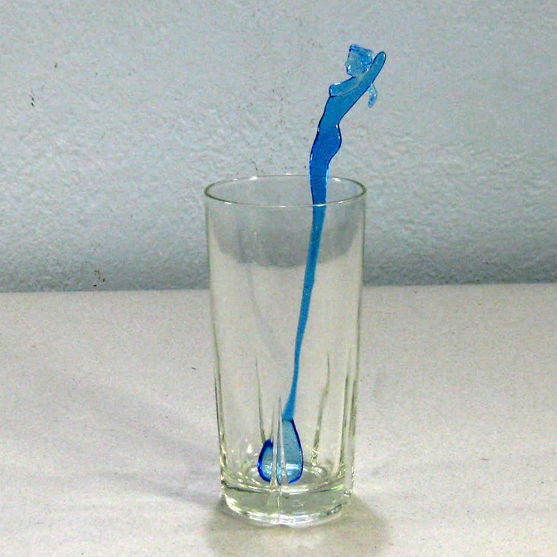 ช้อนคนเหล้าสีใส รูปผู้หญิง