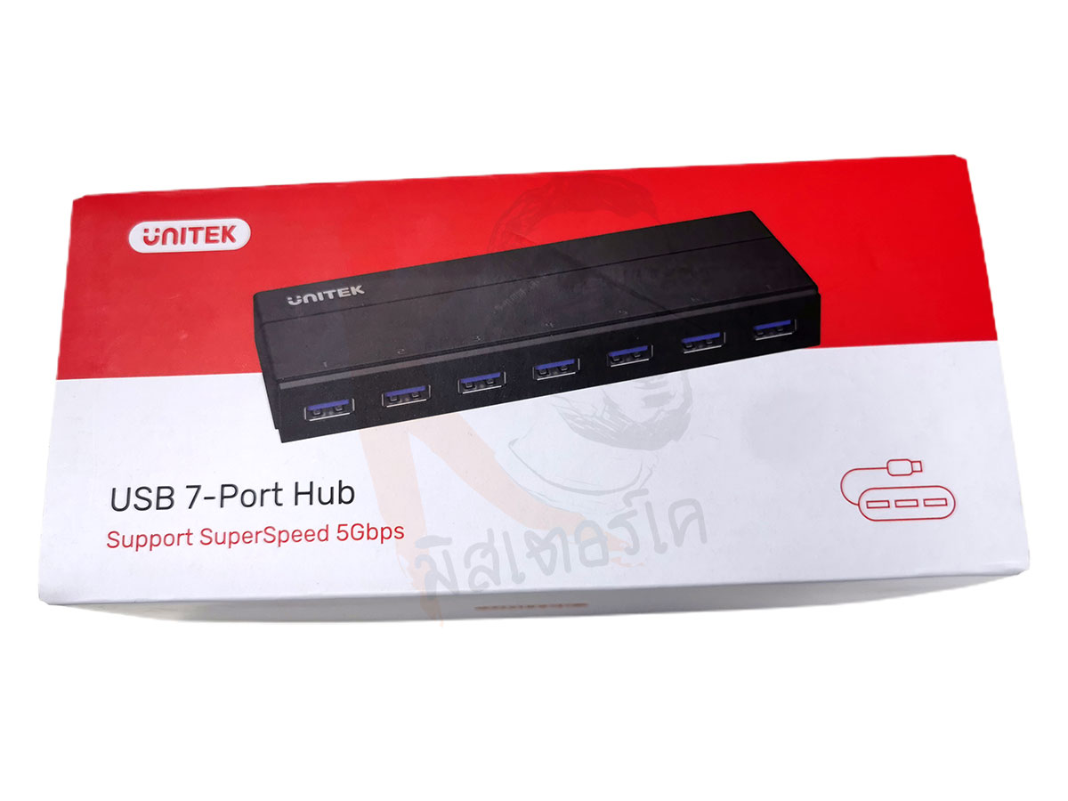 USB3.0 5Gbps HUB 7 Port + Adapter 12V/3A by Unitek