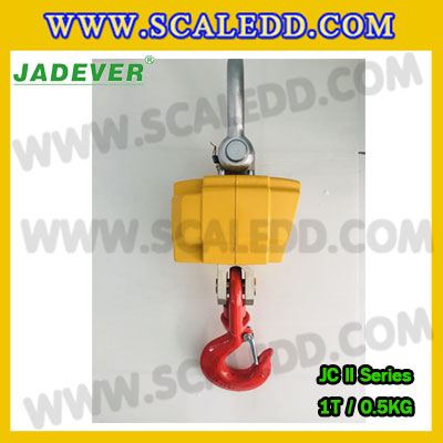 เครื่องชั่งแขวน1000kg เครื่องชั่งแขวนดิจิตอล1000kg เครื่องชั่งแขวน ตาชั่งแขวน1ตัน พิกัดน้ำหนัก 1000kg ความละเอียด 0.5kg ยี่ห้อ JADEVER รุ่น JC II (เครื่องชั่งผ่านตรวจรับรองจากสำนักชั่งตวงวัด)