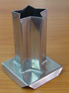 แท่นหล่อเทียนสเตนเลส รูปดาวห้าแฉก-สูง 10 ซม. รหัสสินค้า 016-CH-01 Candle mold stainless, Five radial star.