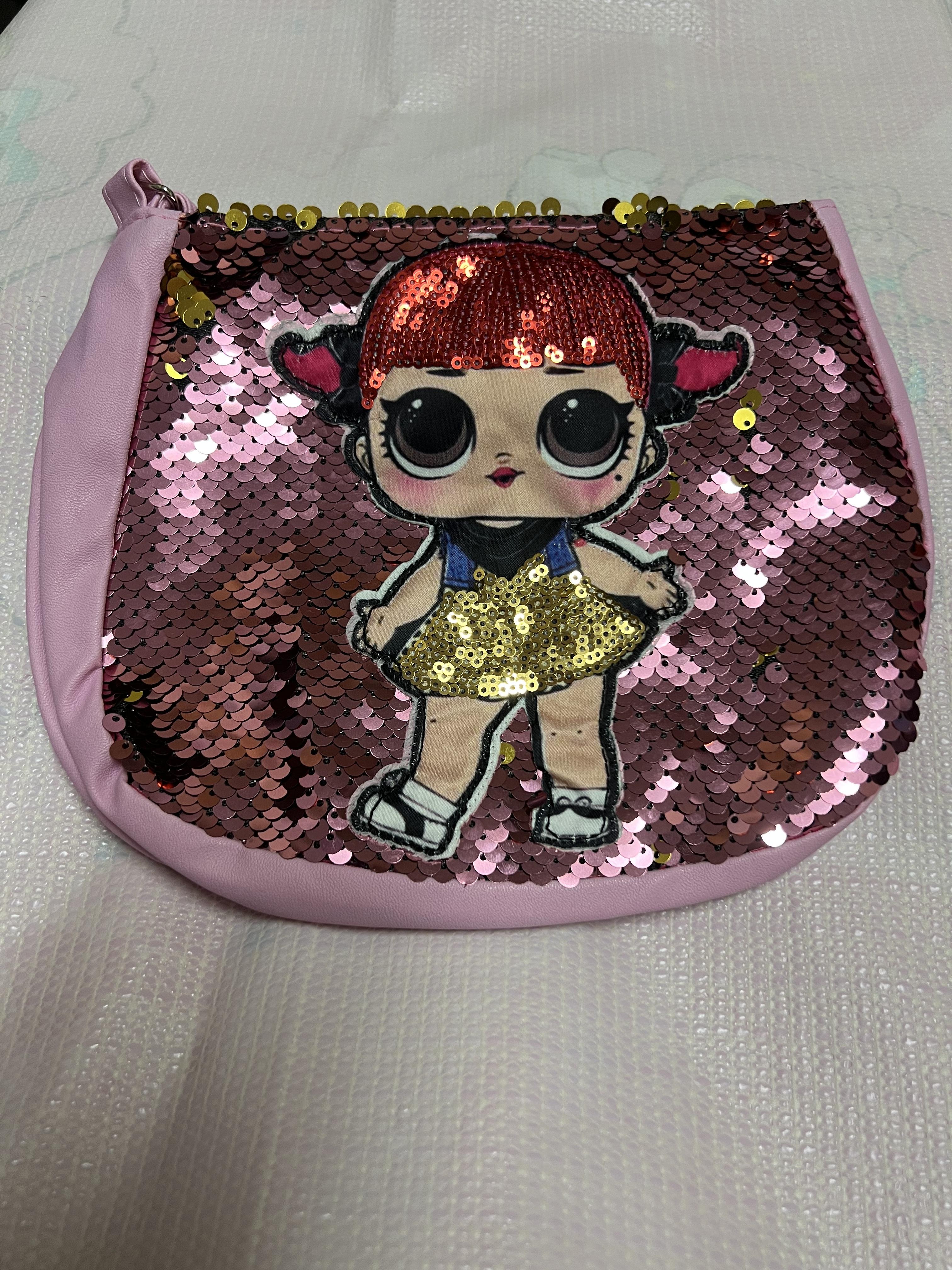 กระเป๋าเด็ก: เป้ LOL ปักเลื่อม ทรงมน