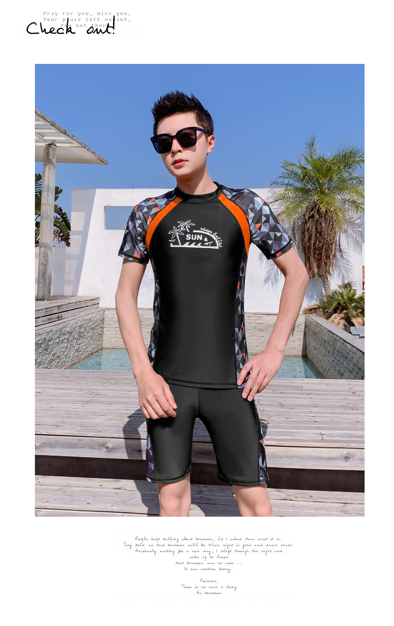 ชุดว่ายน้ำชาย กัน uv 4xl รอบอก40-46 รอบเอว 34-40 สะโพก 44-50 ผ้าดี เสื้อยาว 29 กางเกงยาว 19 นิ้วค่ะงานสวยค่ะ