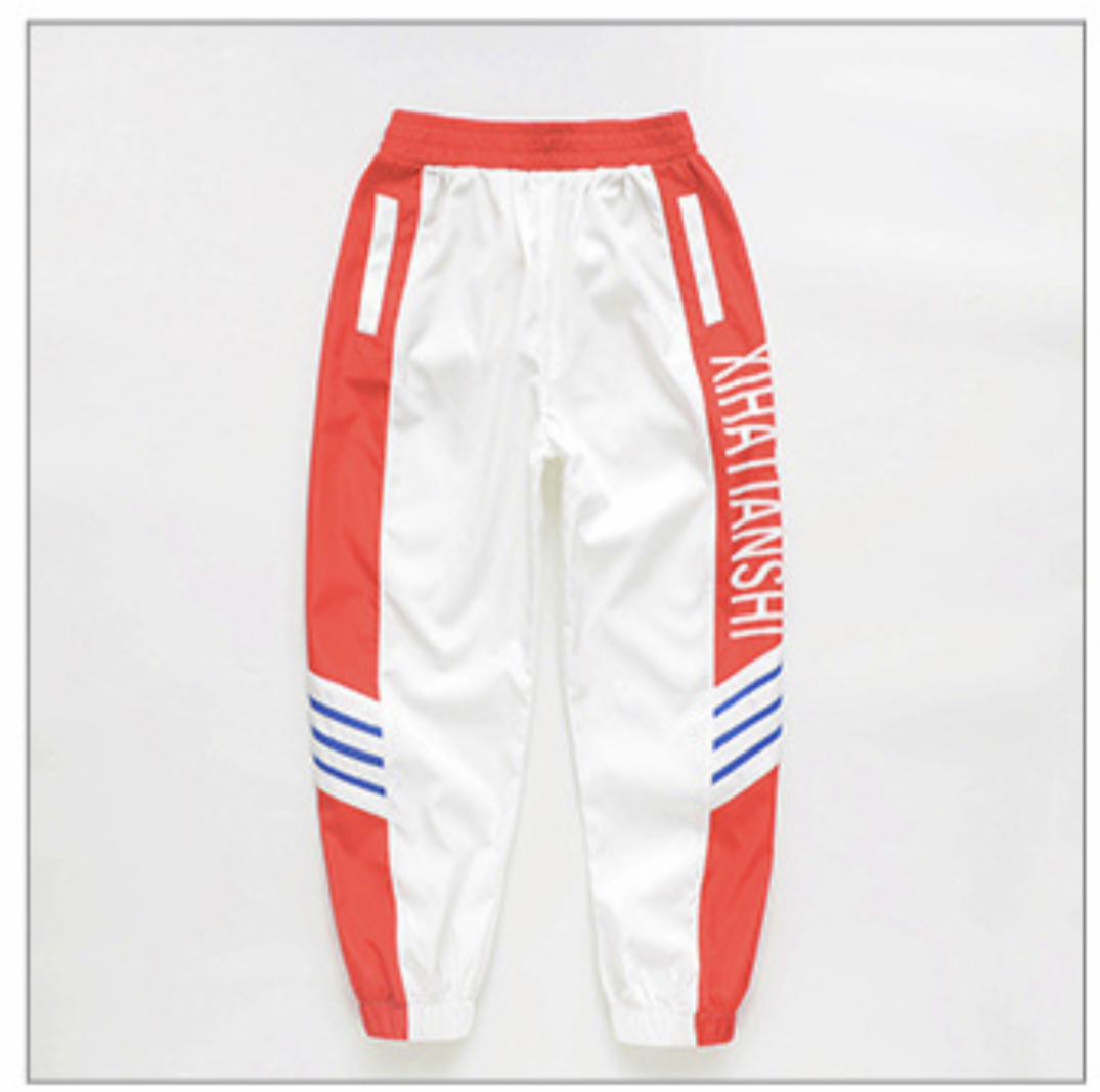 พร้อมส่ง ชุดเต้น ชุดแดนซ์ เซ็ต ปักเลื่อม แดง-ทอง เซ็ต 2 ขิ้น