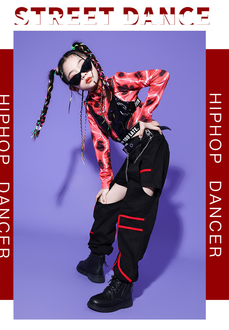 ชุดเต้น ชุดฮิปฮอป เสื้อแขนยาว + กางเกงขายาว สไตล์แบลคพิ้ง