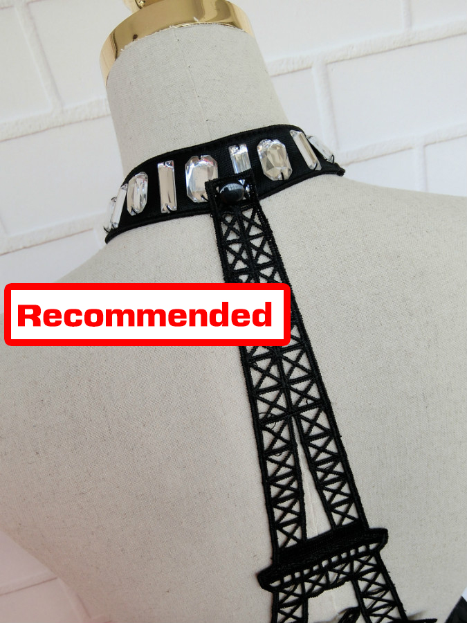 ชุดเดรสแนวเซ็กซี่โชว์หลัง ถักรูปหอไอเฟล รหัส 1743