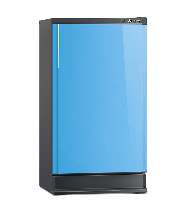 Mitsubishi ตู้เย็น 1 ประตู 6.4Q Flat Design แบบระเหยน้ำทิ้งอัตโนมัติ รุ่น MR-18JA-BL สีน้ำเงินไพลิน