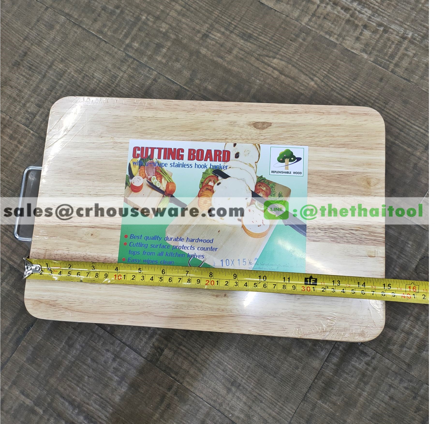 เขียงไม้ หนาพิเศษ 10*15*2 นิ้ว รหัส 011-KCR-10152,เขียงไม้หนาพิเศส,เขียงไม้หนาอุตสาหกรรม