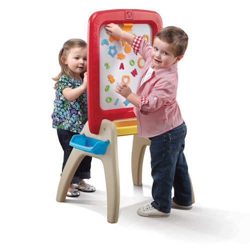 กระดาน STEP2 Easel For Two with Bonus Magnetic Letters/Numbers สีแดง (พร้อมส่ง)