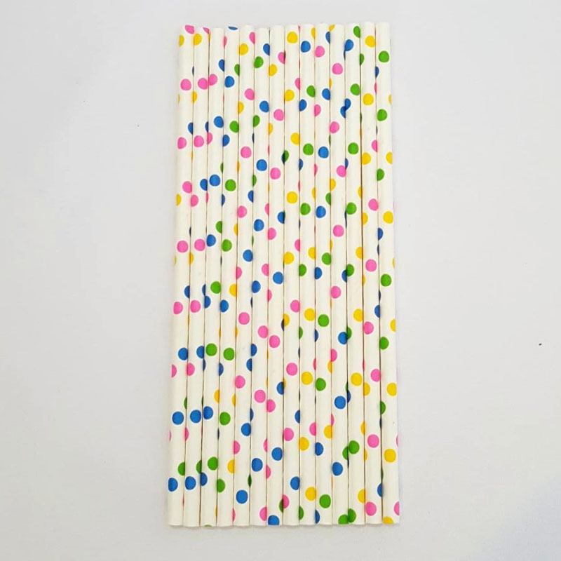 หลอดกระดาษคละลาย ขนาด 5 มิล ยาว 19.5 ซม. ( 500 ชิ้น )