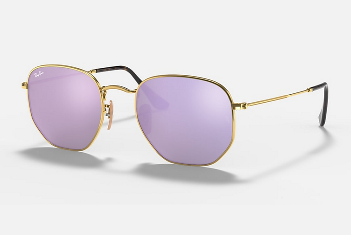 RayBan RB3548N 001/8O HEXAGONAL FLAT LENSES