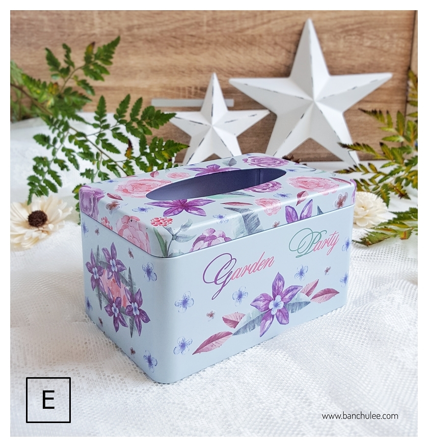 Tin Tissue Box กล่องทิชชู่ งานสังกะสี 17 cm.