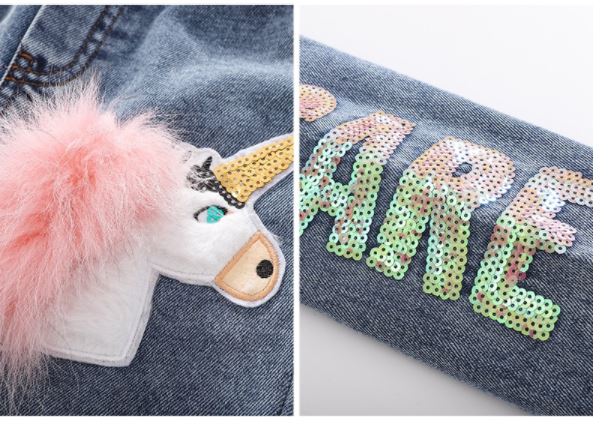 F-กันหนาว:เสื้อแจ็คเก็ตยีนส์+กางเกง ยูนิคอน