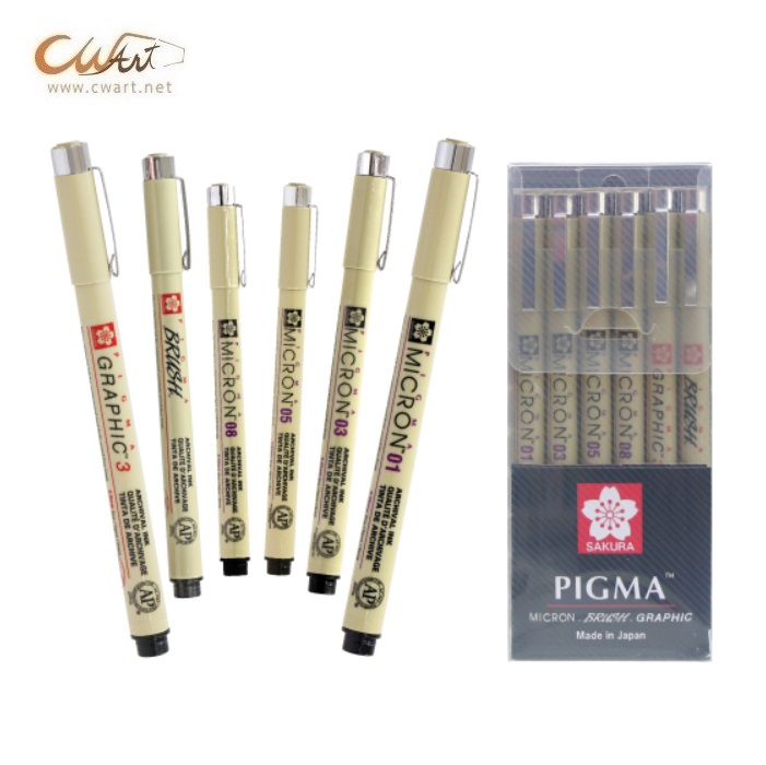 Sakura Pigma Micron Pen Set of 6