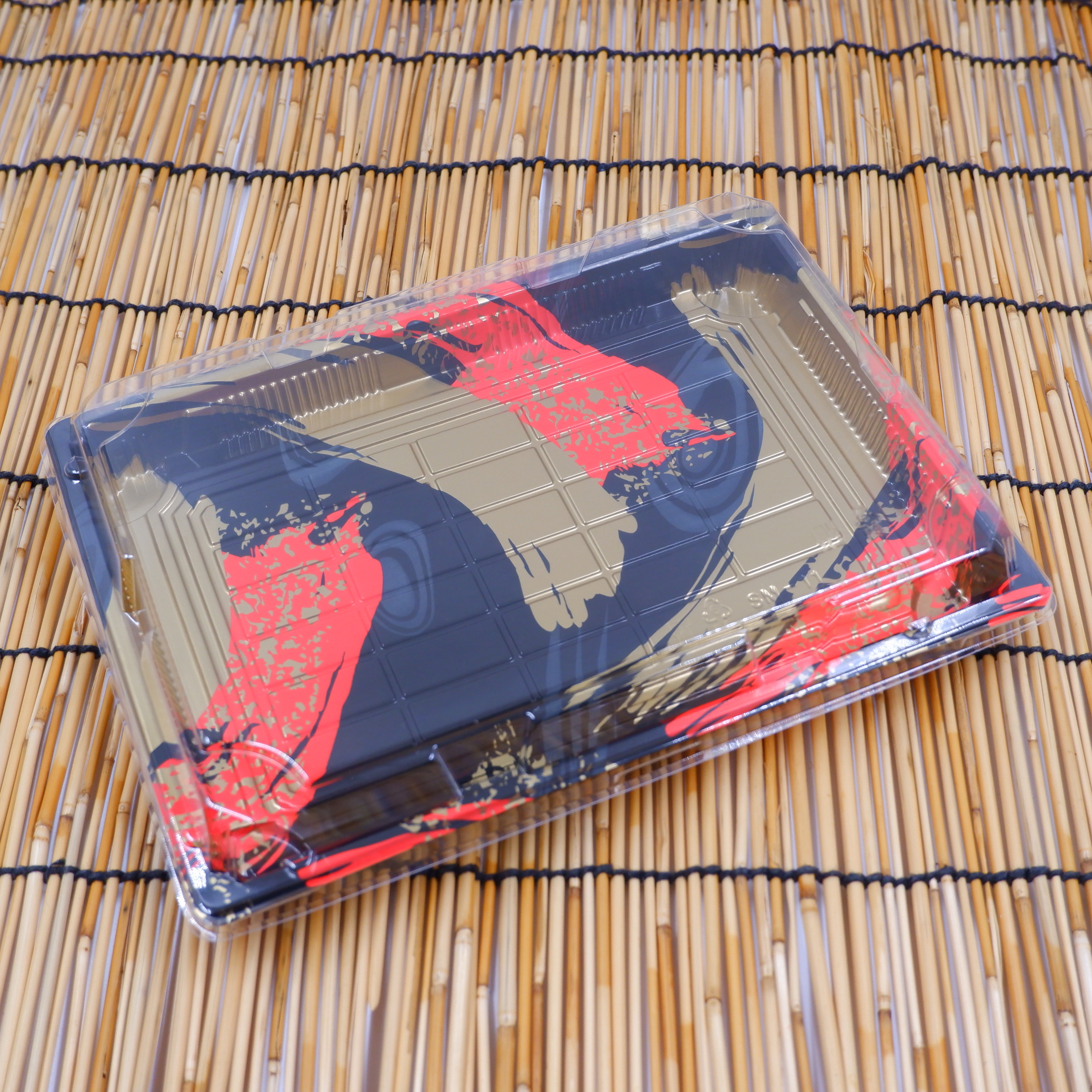 ถาดใส่ซูชิ กล่องใส่ซูชิ SM-1111 Red-Gold (50 pcs.)
