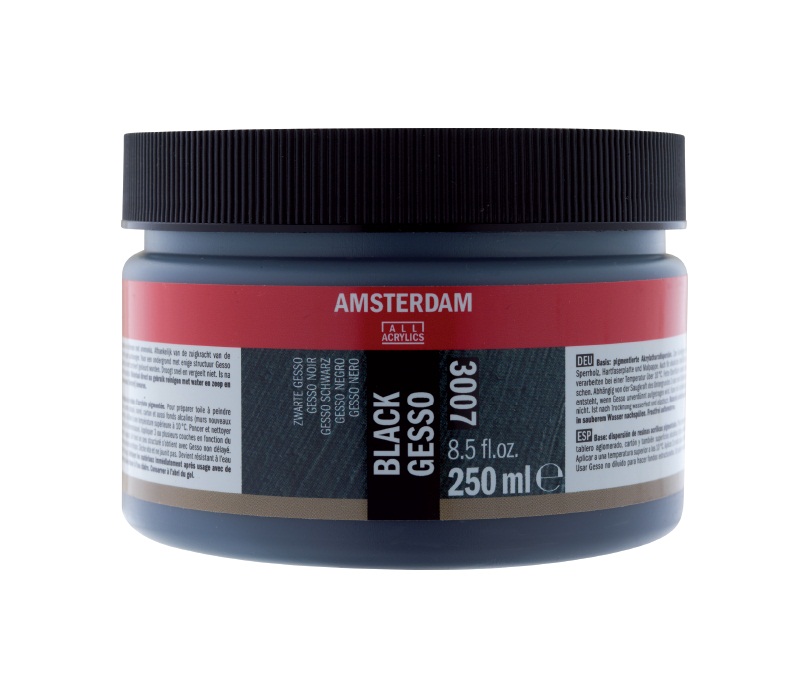 สีรองพื้น Amsterdam Gesso 250ml - สีดำ(Black)