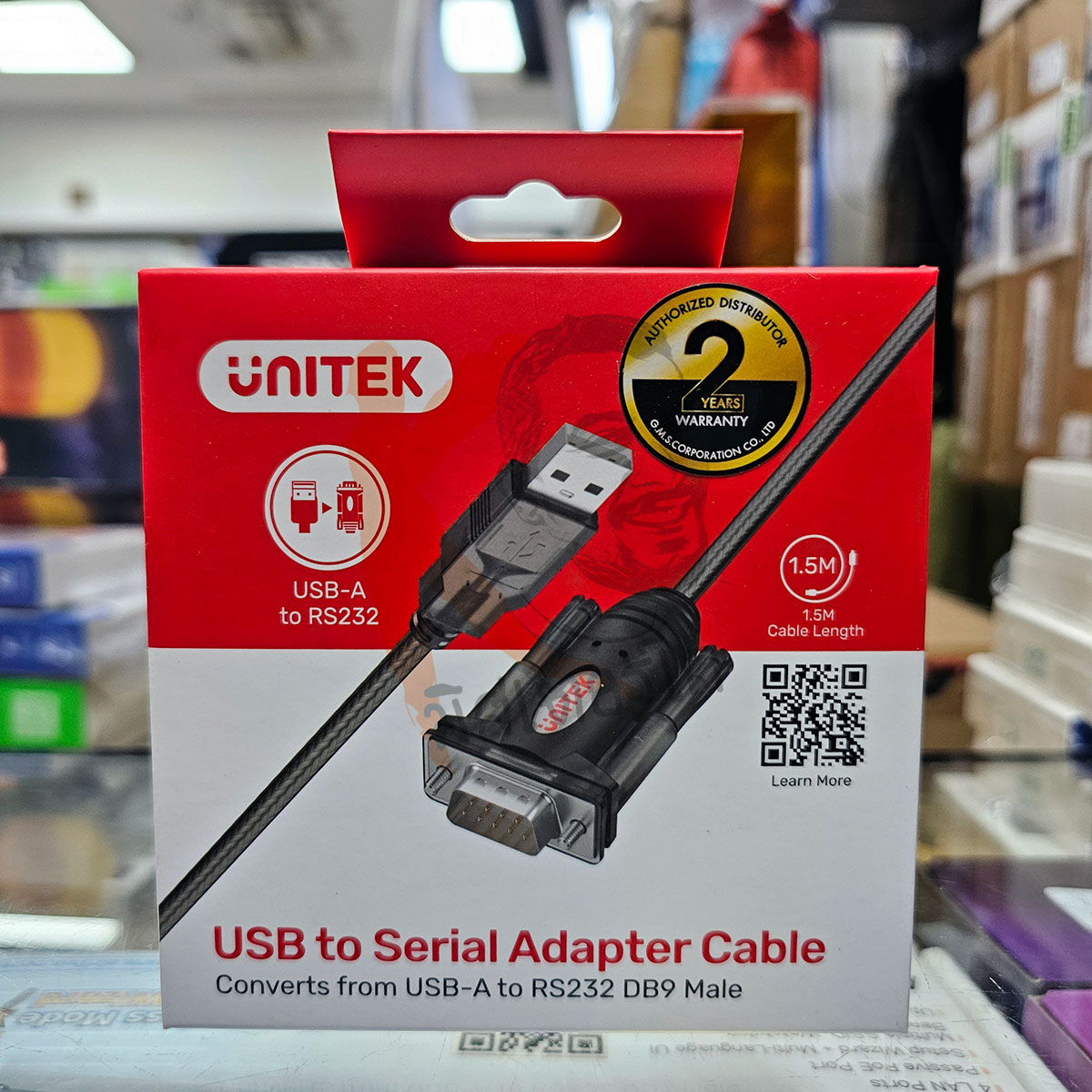 USB To Serial Port (RS232) Unitek Y-105 ความยาวสาย 1.5m ของแท้ประกัน 2 ปี ในไทย