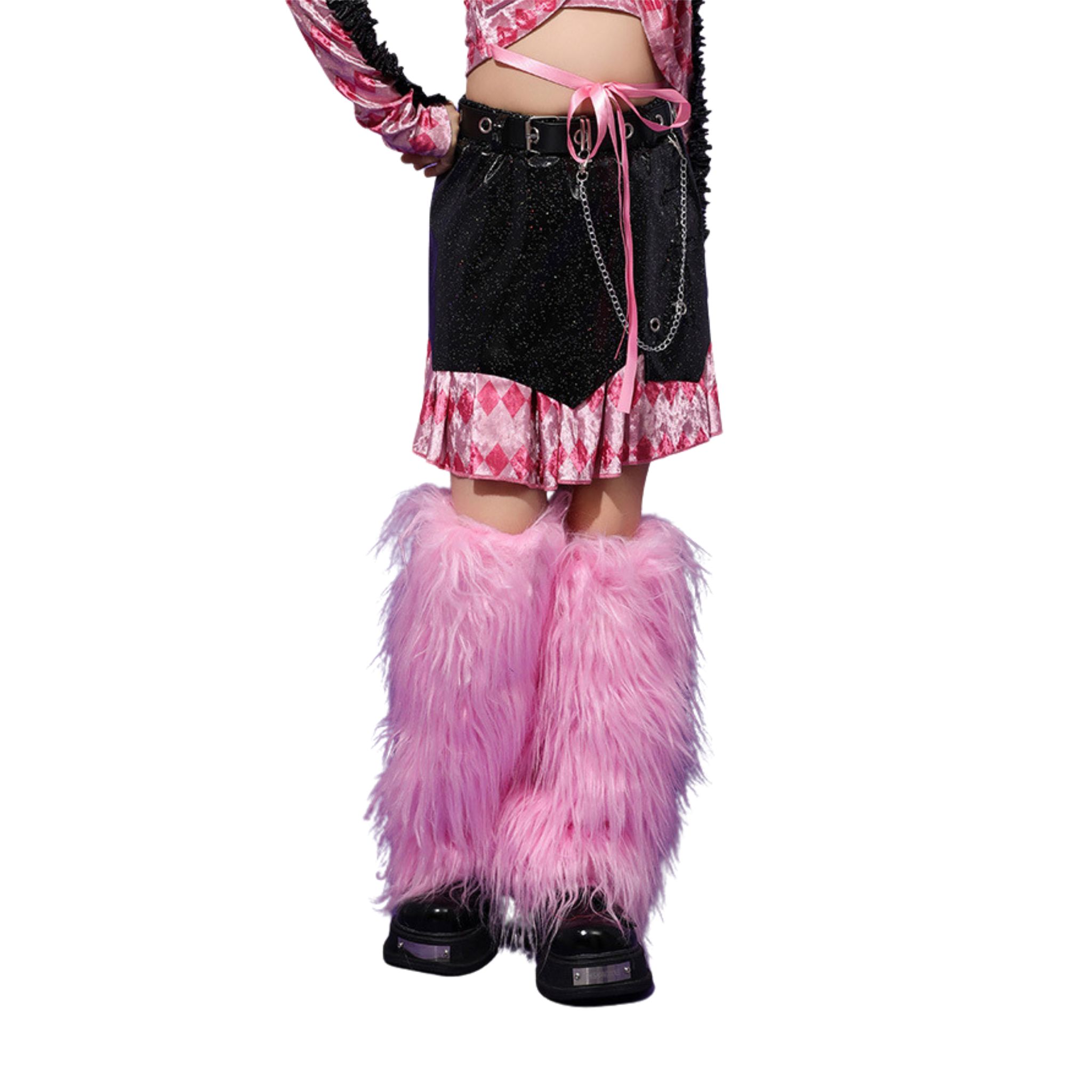 พร้อมส่งในไทย** ชุดเต้น Cover dance เรียนเต้น เซ็ต 3 ชิ้น เซ็ต โทนสีชมพูอ่อน ฟรุ้งฟริ้ง