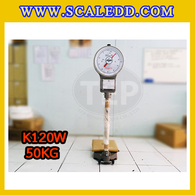 เครื่องชั่งแบบเข็ม50กิโลกรัม ตาชั่งเข็ม50กิโล เครื่องชั่งหน้าปัด 2 หน้า เครื่องชั่งแบบมีล้อ เครื่องชั่งสปริง50kg ละเอียด100g ยี่ห้อ NAGATA รุ่น K-type (เครื่องชั่งผ่านตรวจรับรองจากสำนักชั่งตวงวัด)