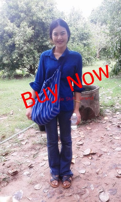 Cotton Shirt -Natural dyes cotton - cotton dyed blue, blue from the tree”ผ้าย้อมสีธรรมชาติ(ผ้าย้อมคราม)