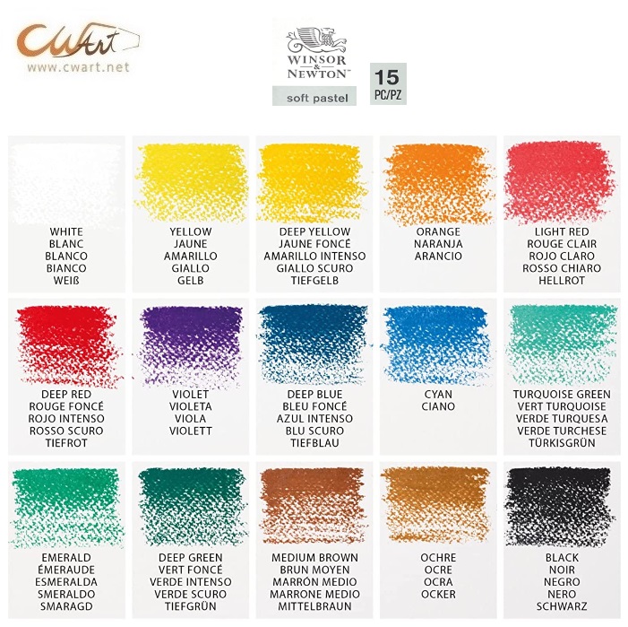 ชุดสีชอล์ค Winsor & Newton Soft Pastel 15 สี