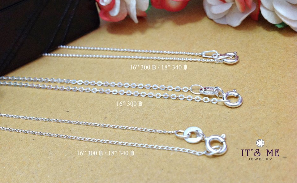สร้อยเงินแท้ ลายโซ่กลมแบนเส้นจิ๋ว(งานอิตาลี) ความแบน 1.2 มิล/หนา 1.0 มิล