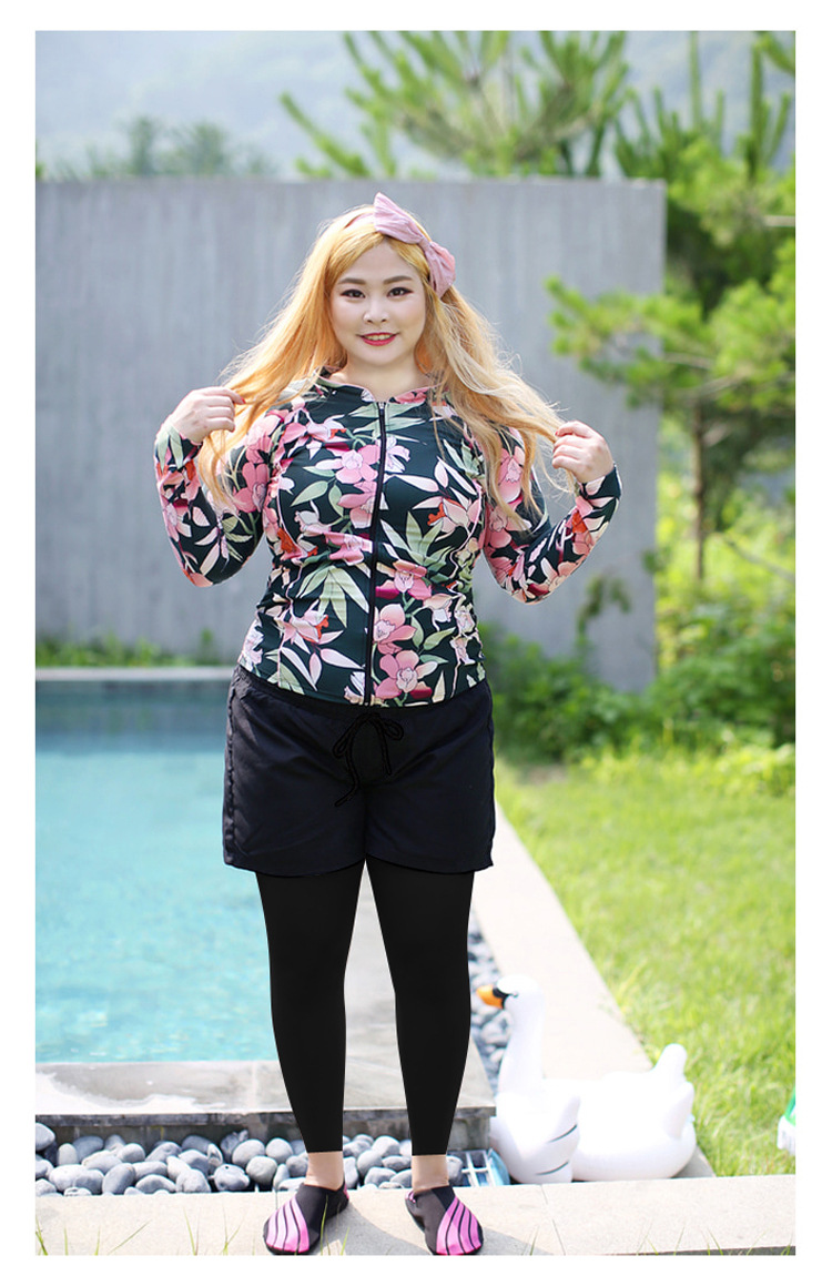 ชุดว่ายน้ำไซส์ใหญ่กัน uv ไซส์ 5xl เซต 5 ชิ้น มีเสื้อแขนยาว บรา บิกินี่ กางเกงขาสั้นและกางเกงขายาว บราอก 42-48 ขาสั้น ขายาว บิกินี เอว 36-46 สะโพก 50-60 เสื้อตัวนอก อก 42-50 นิ้ว แบบสวยคุ้มราคาสุดๆจ้า